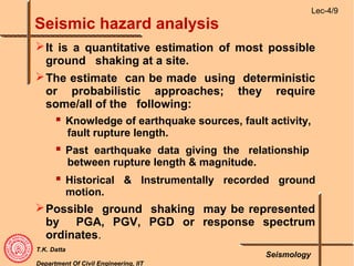 Seismic Analysis of Structures - I | PPT