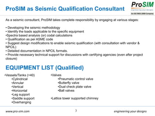 Seismic capabilties - ProSIM | PPTX