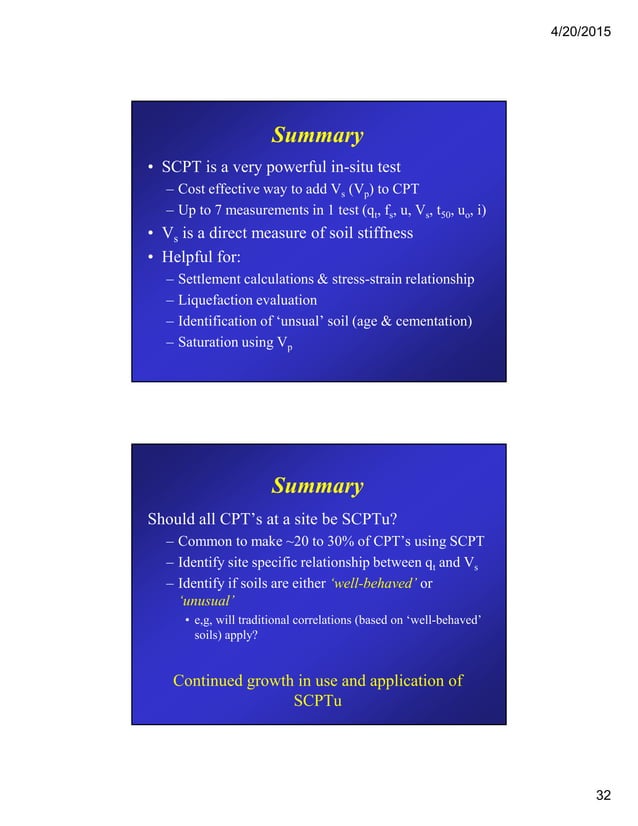 Seismic cpt (scpt) peter robertson | PDF