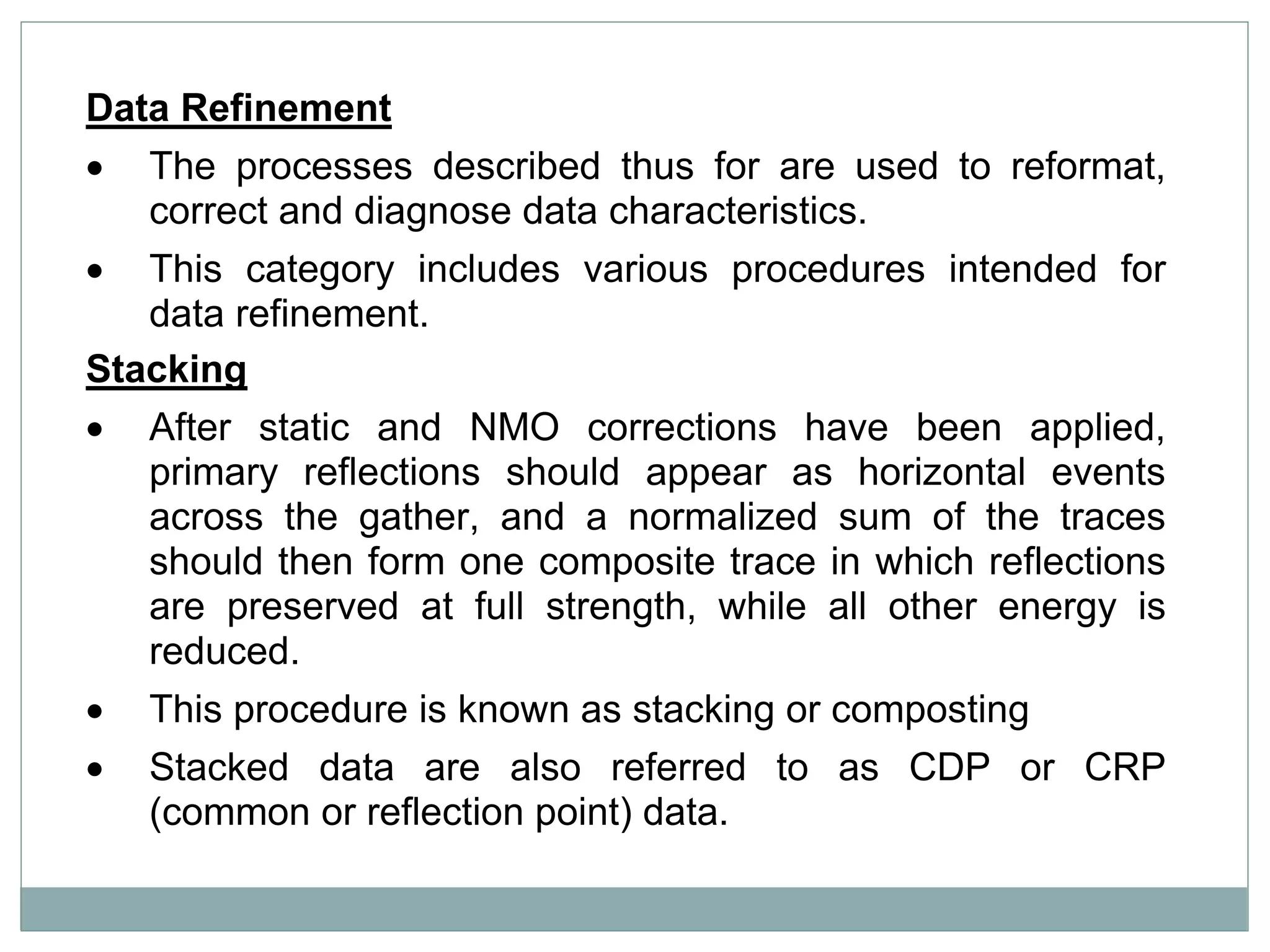 Seismic data processing | PPTX