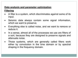 Seismic data processing | PPTX