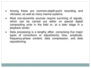 Seismic data processing | PPTX