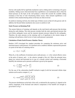 Seismic Design And Construction Of Retaining Wall Pdf