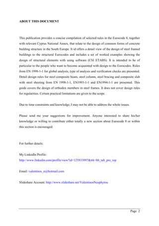 ETABS manual - Seismic design of steel buildings according to Eurocode ...