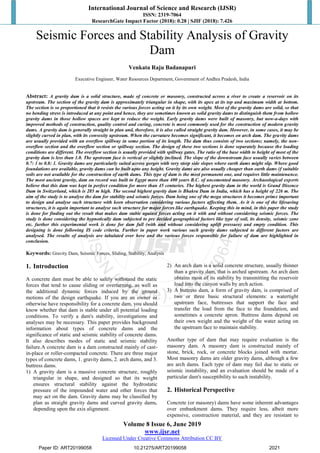 Seismic Forces and Stability Analysis of Gravity Dam.pdf