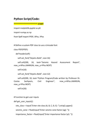 Seismic Hazard Assessment Software in Python by Prof. Dr. Costas ...