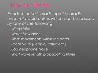 Seismic noises | PPT
