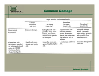 Common Damage




                Seismic Retrofit
 