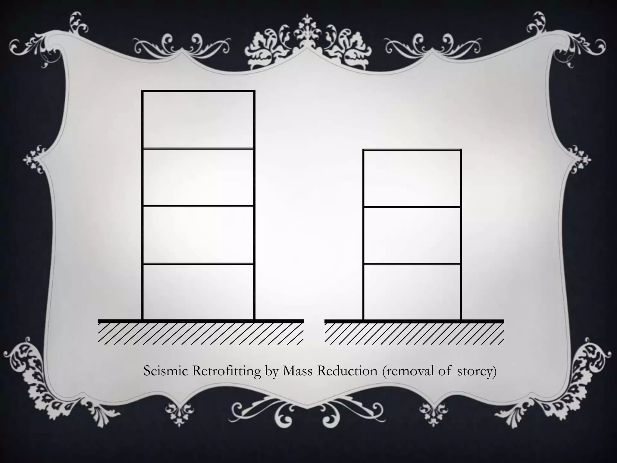 Seismic Retrofitting by Mass Reduction (removal of storey)
 