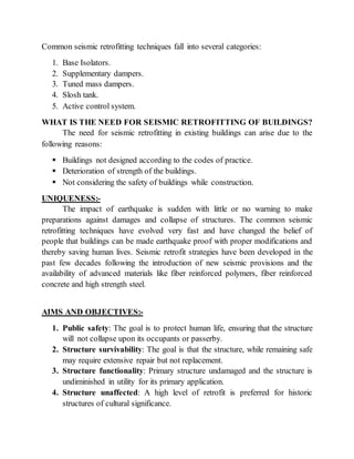 Seismic retrofitting of buildings | DOCX