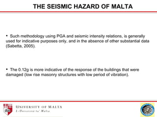 Seismic risk of buildings in Malta - Borg | PDF