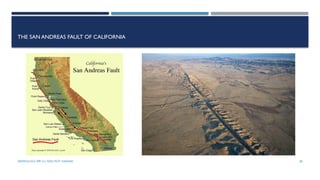 SEISMOLOGY, SPP-CL/ DDU-FOT/ NADIAD 28
THE SAN ANDREAS FAULT OF CALIFORNIA
 