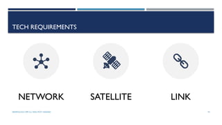 SEISMOLOGY, SPP-CL/ DDU-FOT/ NADIAD 74
TECH REQUIREMENTS
NETWORK SATELLITE LINK
 
