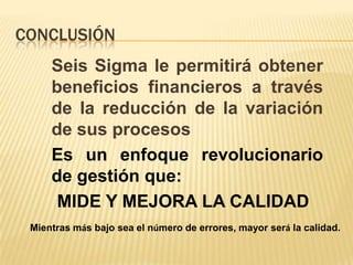Seis sigma presentación