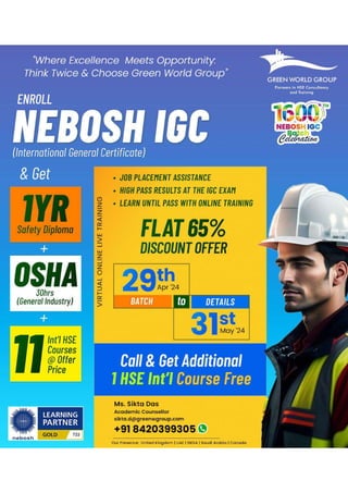 Seize the opportunity before it disappears Nebosh IGC in Jharkhand.pdf