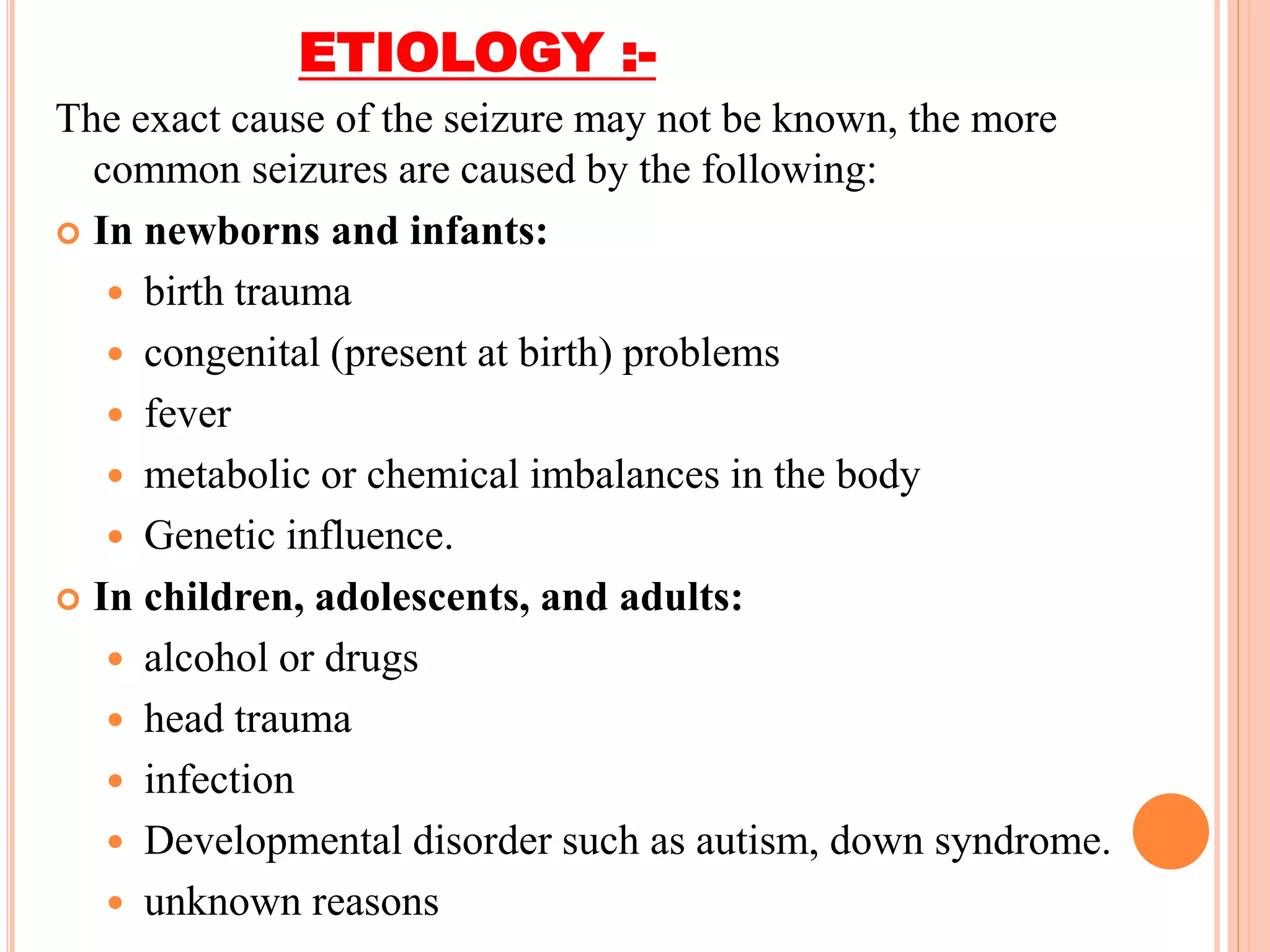 Seizure and epilepsy | PPTX