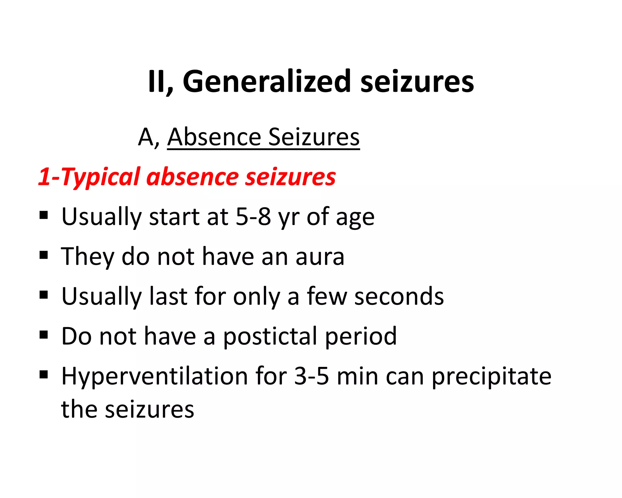 Absence Seizure Example Seizure disorders | PPTX