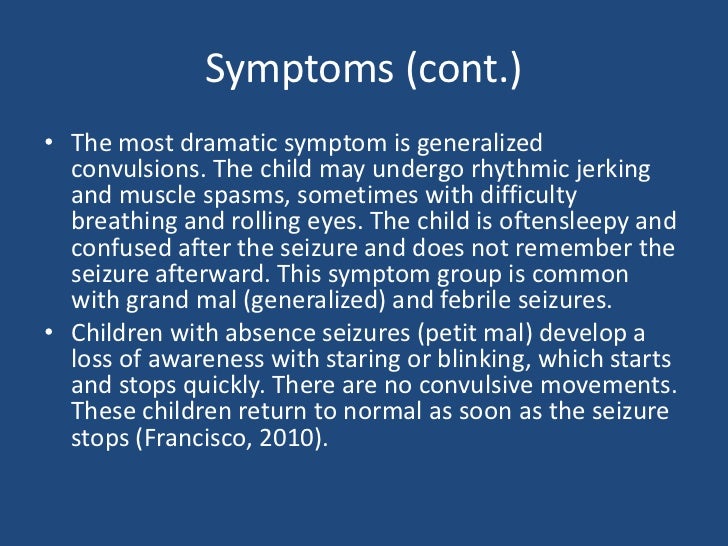 Seizure disorders in children
