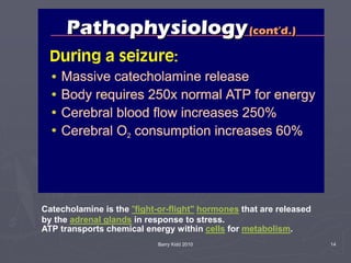 Barry Kidd 2010 14
Catecholamine is the "fight-or-flight" hormones that are released
by the adrenal glands in response to stress.
ATP transports chemical energy within cells for metabolism.
 