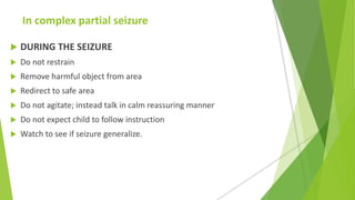 Seizure in children | PPTX