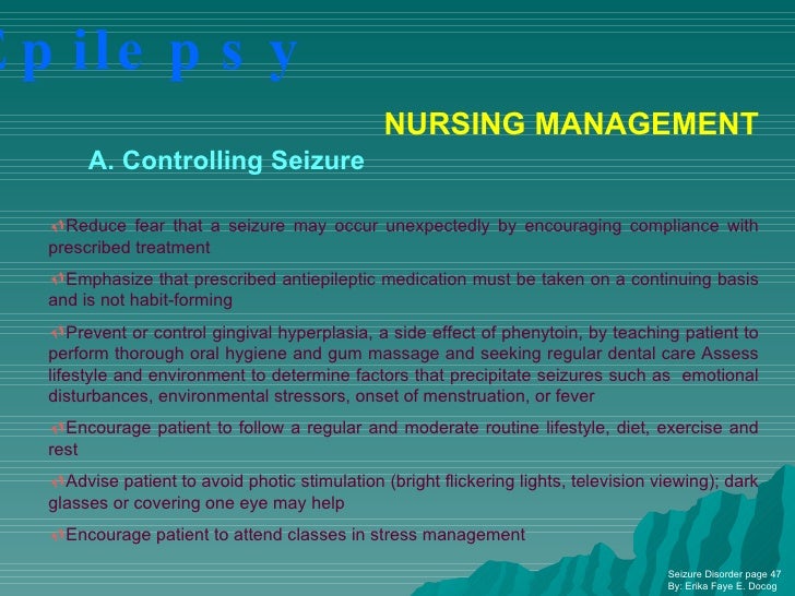 Epilepsy Nursing Care Plan For Seizures Patient / 4 Febrile Seizure