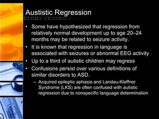 Seizures and Epilepsy and Their Relationship to Autism | PPTX