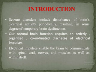 SEIZURES DISORDERS.pptx neuro disorders brain | PPTX