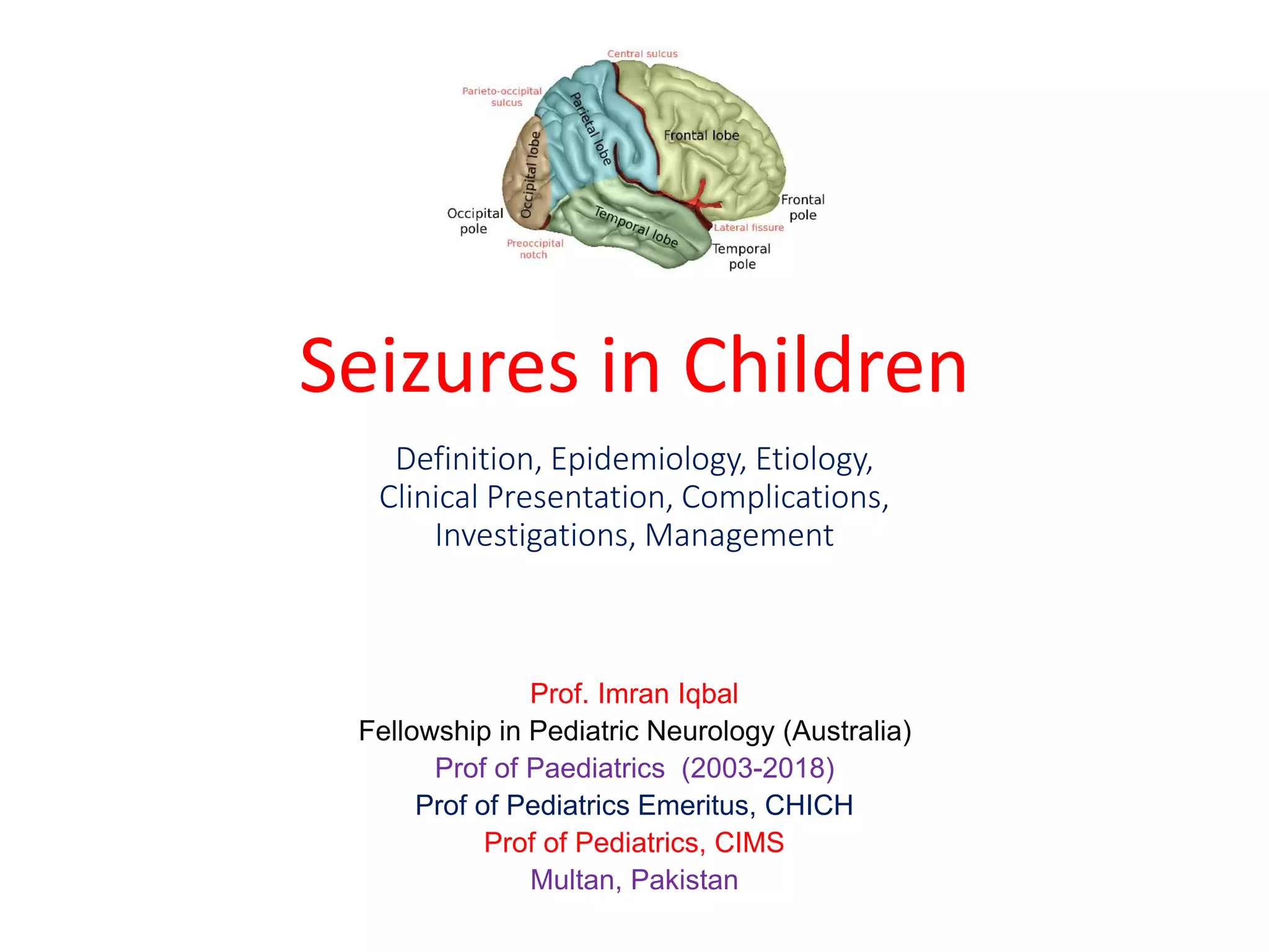 Seizures in children 2021 | PDF