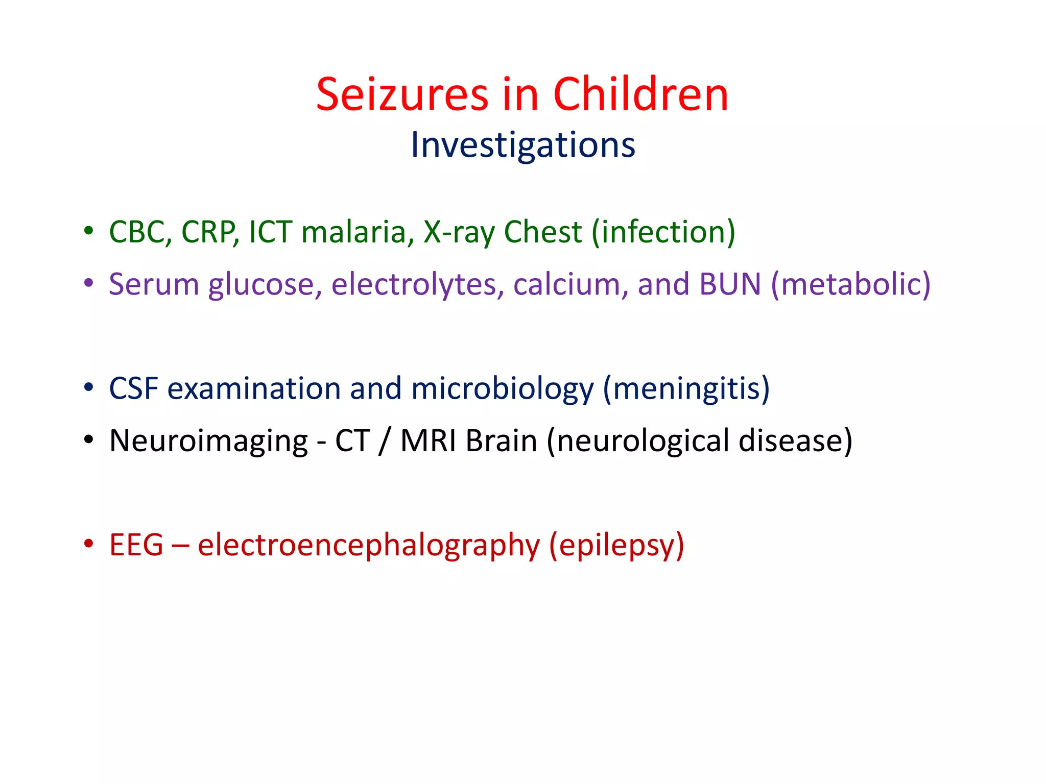 Seizures in children 2021 | PDF