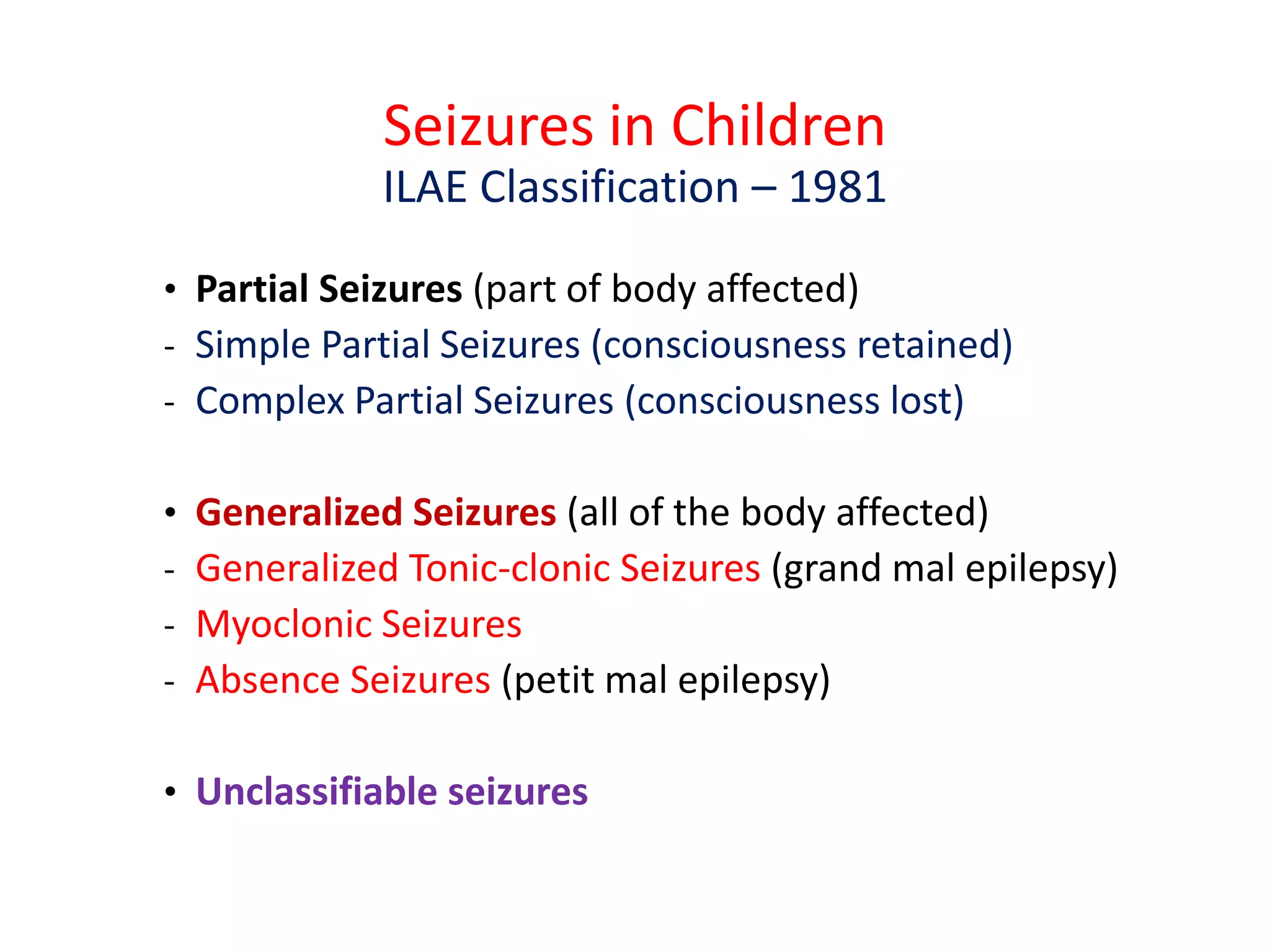 Seizures in children 2021 | PDF