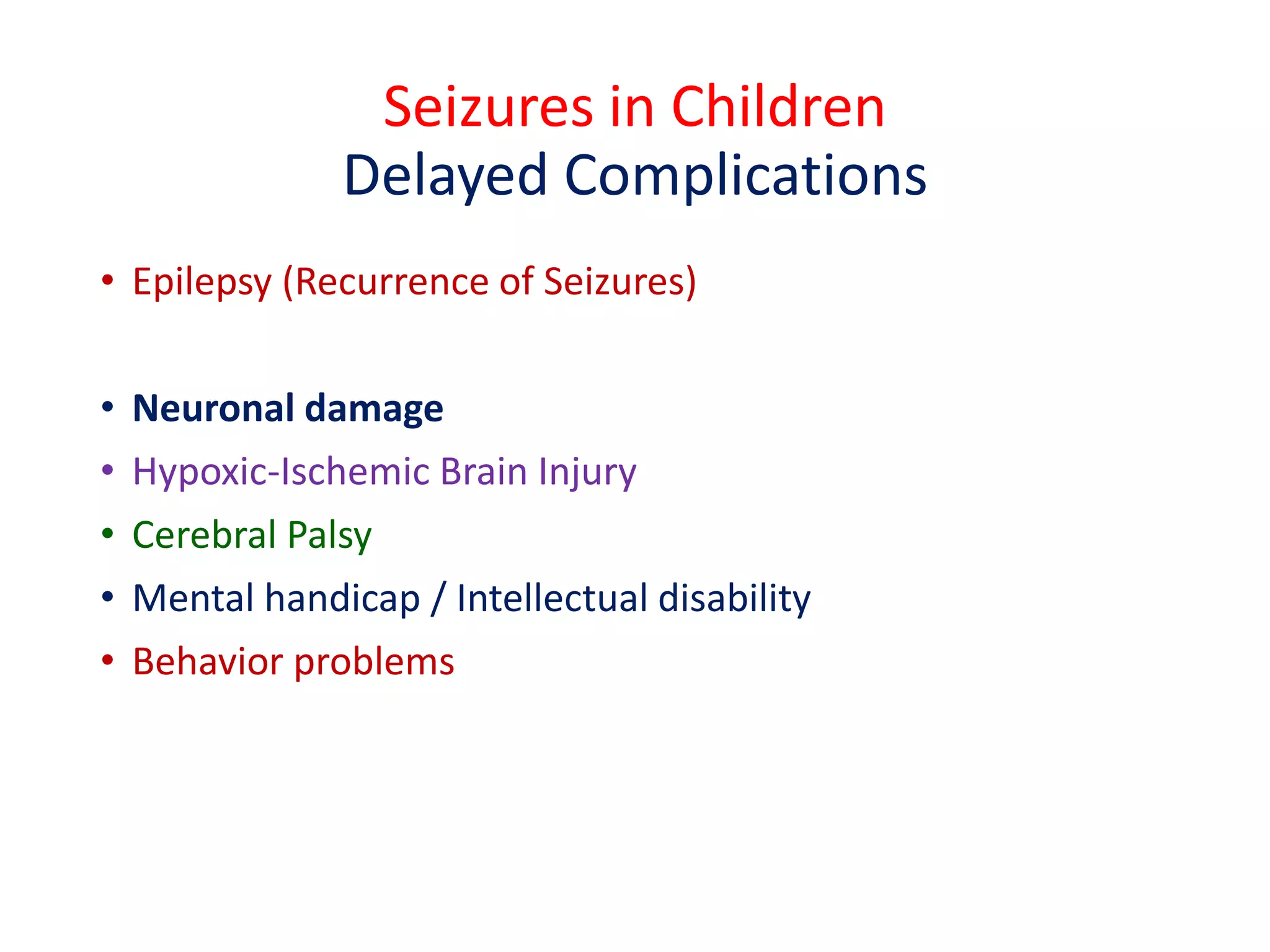 Seizures in children 2021 | PDF