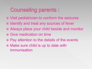 Seizures in children | PPTX
