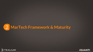 14 This document and the information in it are provided in confidence, and may not be disclosed to any third party.
MarTech Framework & Maturity
2
 