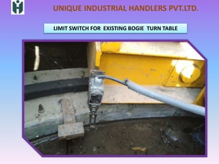 UNIQUE INDUSTRIAL HANDLERS PVT.LTD.
LIMIT SWITCH FOR EXISTING BOGIE TURN TABLE
 