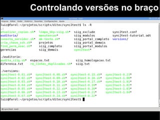 Controlando versões no braço
 
