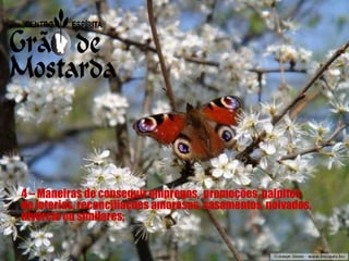 4 – Maneiras de conseguir empregos,  promoções, palpites de loterias, reconciliações amorosas, casamentos, noivados, divórcio ou similares; 