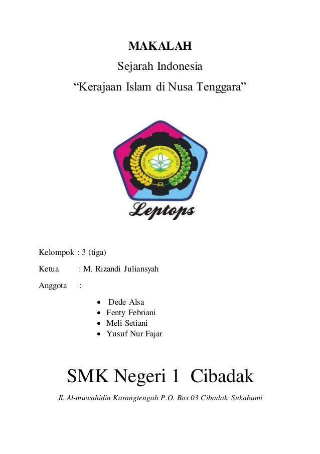 Makalah Sejarah Kerajaan Islam Di Nusa Tenggara