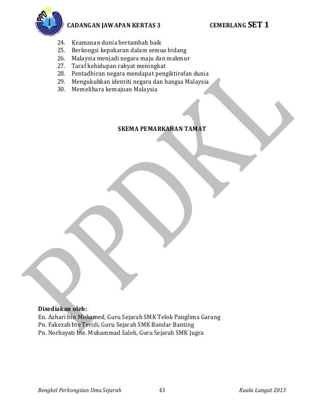 KERTAS 3 SPM SEJARAH 2016