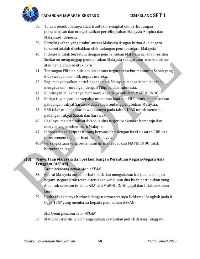 KERTAS 3 SPM SEJARAH 2016