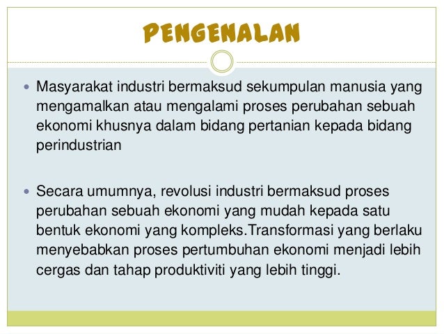 Sejarah Stpm Masyarakat Industri Di England