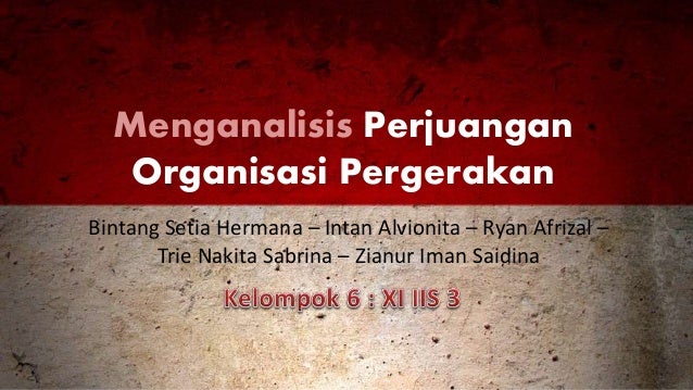 Organisasi organisasi pergerakan nasional indonesia