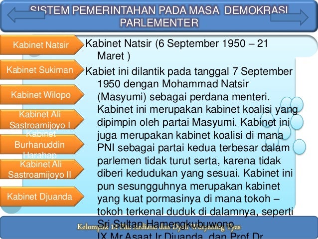 Sistem Parlementer Di Indonesia Pada Tahun