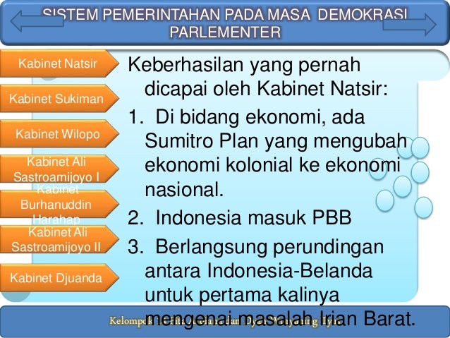 Sejarah Sistem Pemerintahan Indonesia Pada Masa Demokrasi Parlementer