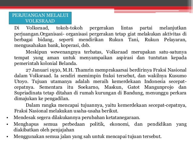 Perkembangan Pergerakan Nasional Indonesia Sejarah Bab 3