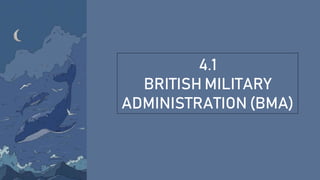 4.1
BRITISH MILITARY
ADMINISTRATION (BMA)
 