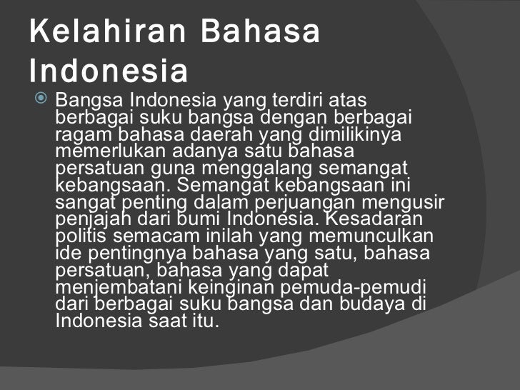 Sejarah Bahasa Indonesia