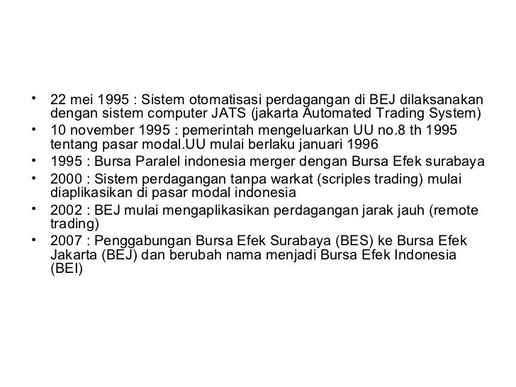 Jakarta automated trading system next generation adalah