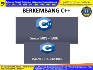 SEJARAH C++.ppt INFORMATIKA KELAS X SEMESTER GENAP | PPT