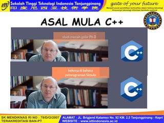 SEJARAH C++.ppt INFORMATIKA KELAS X SEMESTER GENAP | PPT