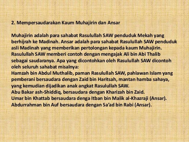 Sejarah dakwah rasulullah periode madinah